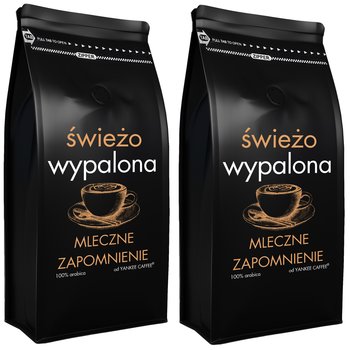 Kawa ziarnista 2kg 100% ARABICA ŚWIEŻO PALONA MLECZNA (2x1kg) Do ekspresu - Yankee Caffee