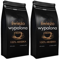 Kawa ziarnista 2kg ŚWIEŻO PALONA 100% ARABICA (2x1kg) Do ekspresu