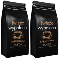 Kawa ziarnista 2kg ŚWIEŻO PALONA 100% Arabica KARMELOWA (2x1kg)