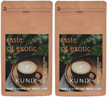 Kawa ziarnista 2kg ŚWIEŻO PALONA 100% ARABICA KUNIK Taste of Exotic (2x1kg) - Yankee Caffee