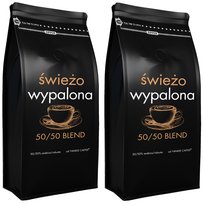 Kawa ziarnista 2kg ŚWIEŻO PALONA ARABICA ROBUSTA (2x1kg) Do ekspresu