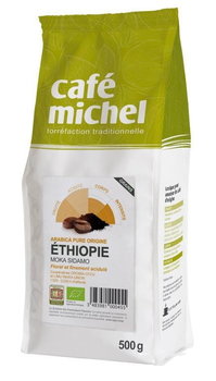 Kawa ziarnista bio CAFE MICHEL Sidamo Etiopia, 500 g - Cafe Michel