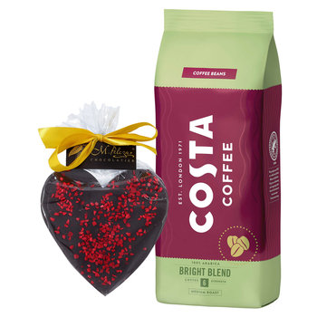 Kawa ziarnista Costa Coffee Bright Blend 1kg + PREZENT Serce z gorzkiej czekolady M.Pelczar Chocolatier - Costa Coffee
