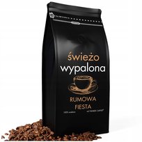 Kawa ziarnista Do ekspresu 1kg ŚWIEŻO PALONA 100% Arabica smakowa RUMOWA