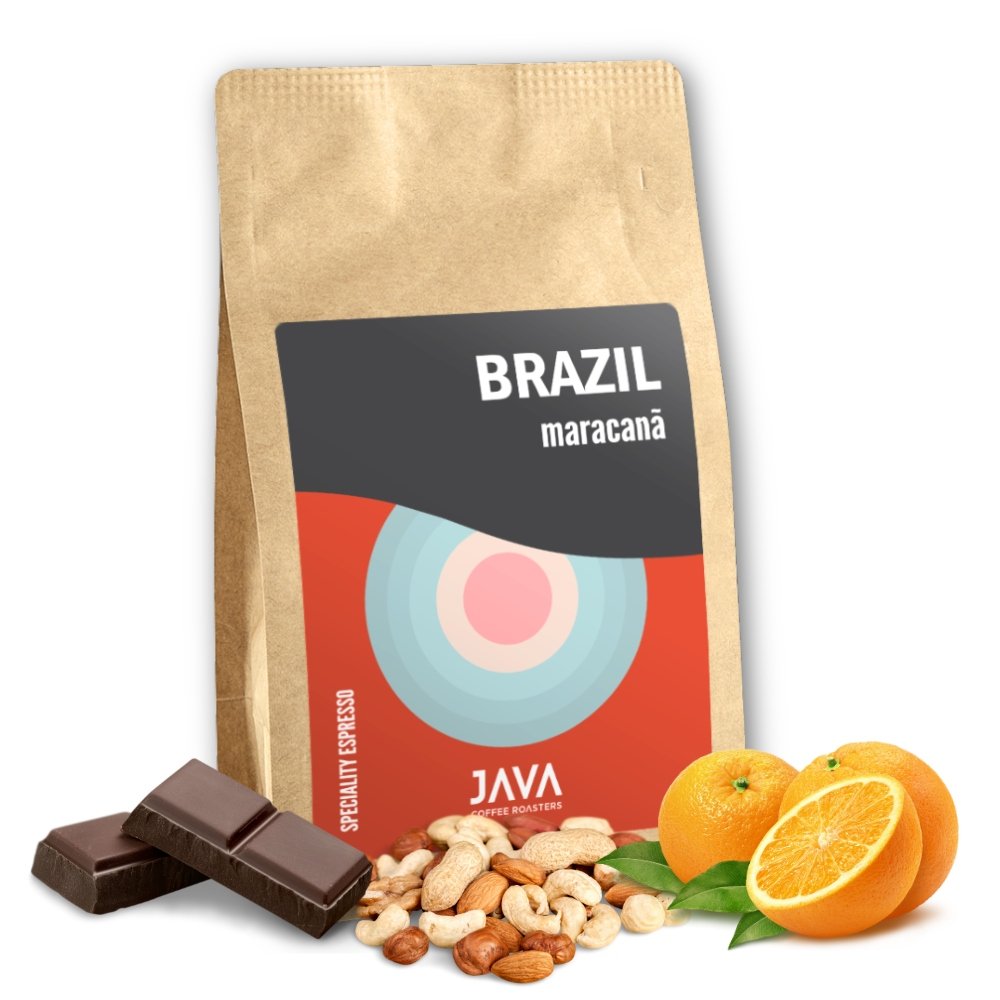 Kawa ziarnista JAVA Brazil Maracanã – czekoladowo-owocowa 100% Arabika ...