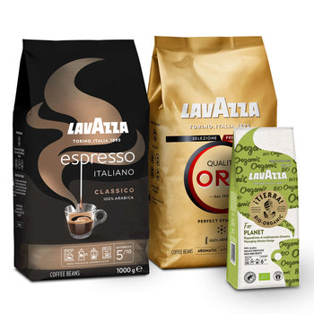 Kawa ziarnista Lavazza Qualita Oro 1kg + Kawa ziarnista Lavazza Espresso Italiano 1kg + Kawa mielona Lavazza Tierra for Planet 180g - Lavazza