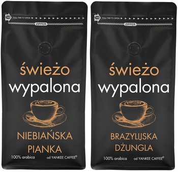 Kawa ziarnista Świeżo Palona Zestaw 2x1kg 100% Arabika Yankee Caffee (śNP,śB) - Yankee Caffee