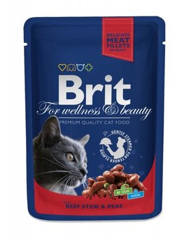 Kawałki wołowiny z groszkiem Brit Premium Cat Adult, 100 g - Brit