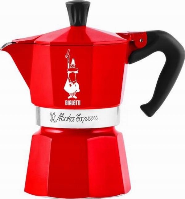 Bialetti Bialetti Kawiarka Moka Express Nutcracker 3Tz Czerwona