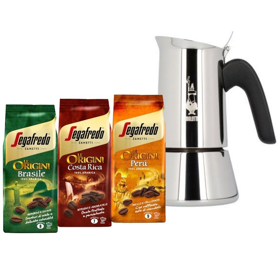 Kawiarka Bialetti New Venus 4tz + 3 kawy mielone Le Origini - Bialetti ...