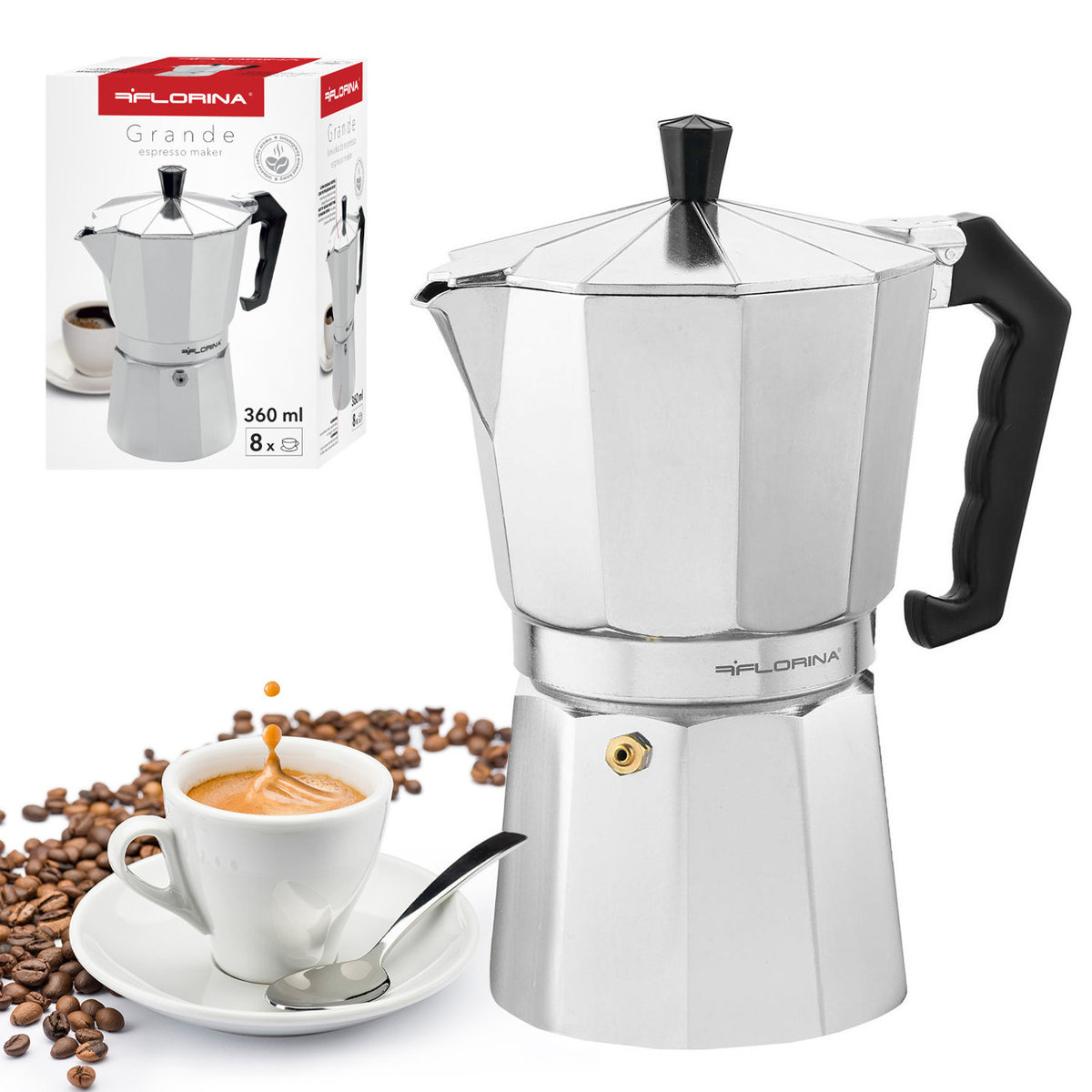 Kawiarka do espresso Florina Grande na 8 filiżanek