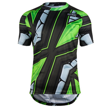 Kaymaq Design M42 Męska Luźna Koszulka Rowerowa Mtb, Fluor Zielony 2Xl - KAYMAQ