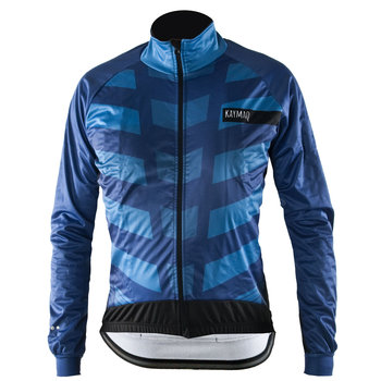 Kaymaq jws-001 męska zimowa ocieplana kurtka rowerowa softshell, niebieska m - KAYMAQ