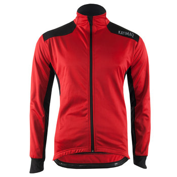 Kaymaq jws-003 męska zimowa ocieplana kurtka rowerowa softshell, czerwony l - KAYMAQ