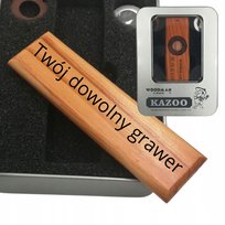 KAZOO z GRAWEREM drewniane Woodman 1969 grawerowane GRAWER + etui membrany Kazoo Polska