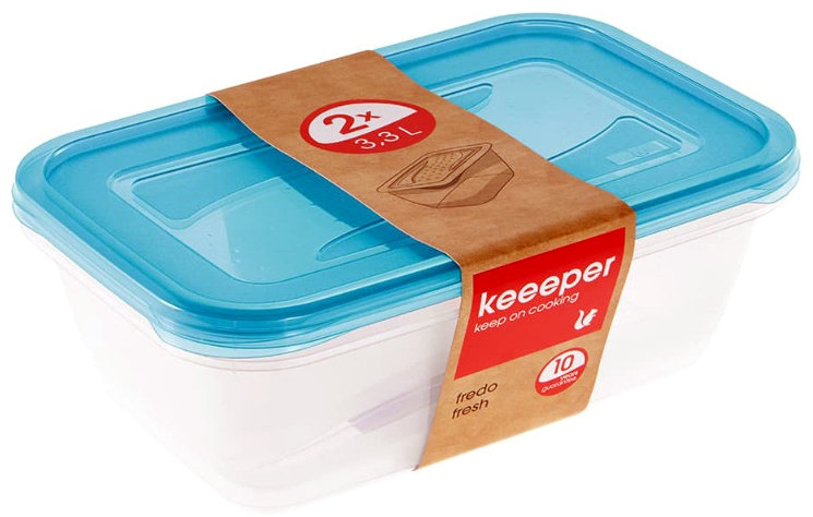 Zdjęcia - Pojemnik na żywność Keeeper  2x pojemnik na żywności - Fredo Fresh - 2x 3,3 L 