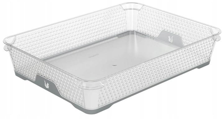 keeeper Organizer box henri, 5 l, handige handgreep, praktische clips, uitneembaar inzetstuk, opbergdoos, 19 x 29 x 14 cm, grijs (Nordic grey