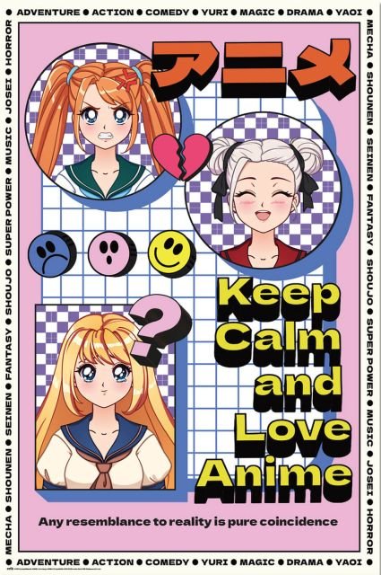 Keep Calm And Love Anime - Plakat - Grupo Erik