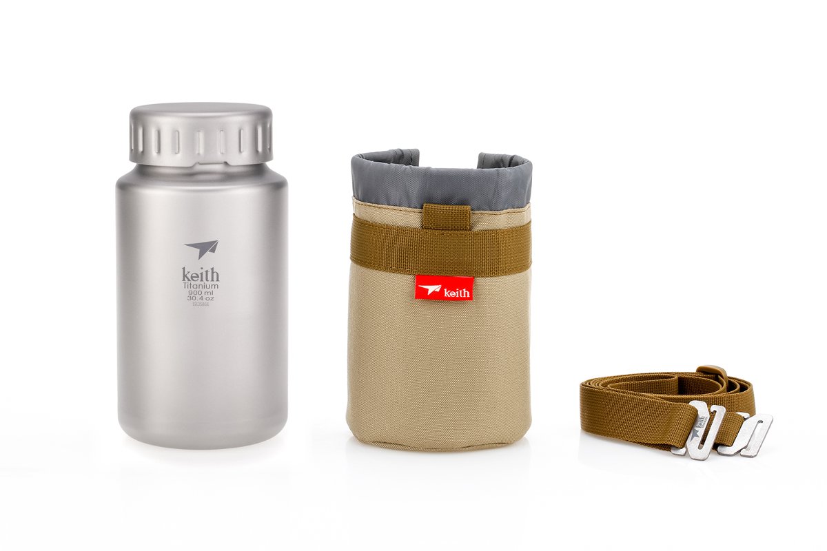 Keith Butelka tytanowa z pokrowcem TITANIUM SPORT BOTTLE (WITH BOTTLE ...