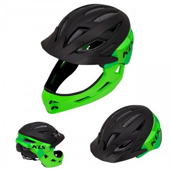 Kellys, Kask dziecięcy, Sprout full-face, czarno-zielony, rozmiar XS - Kellys