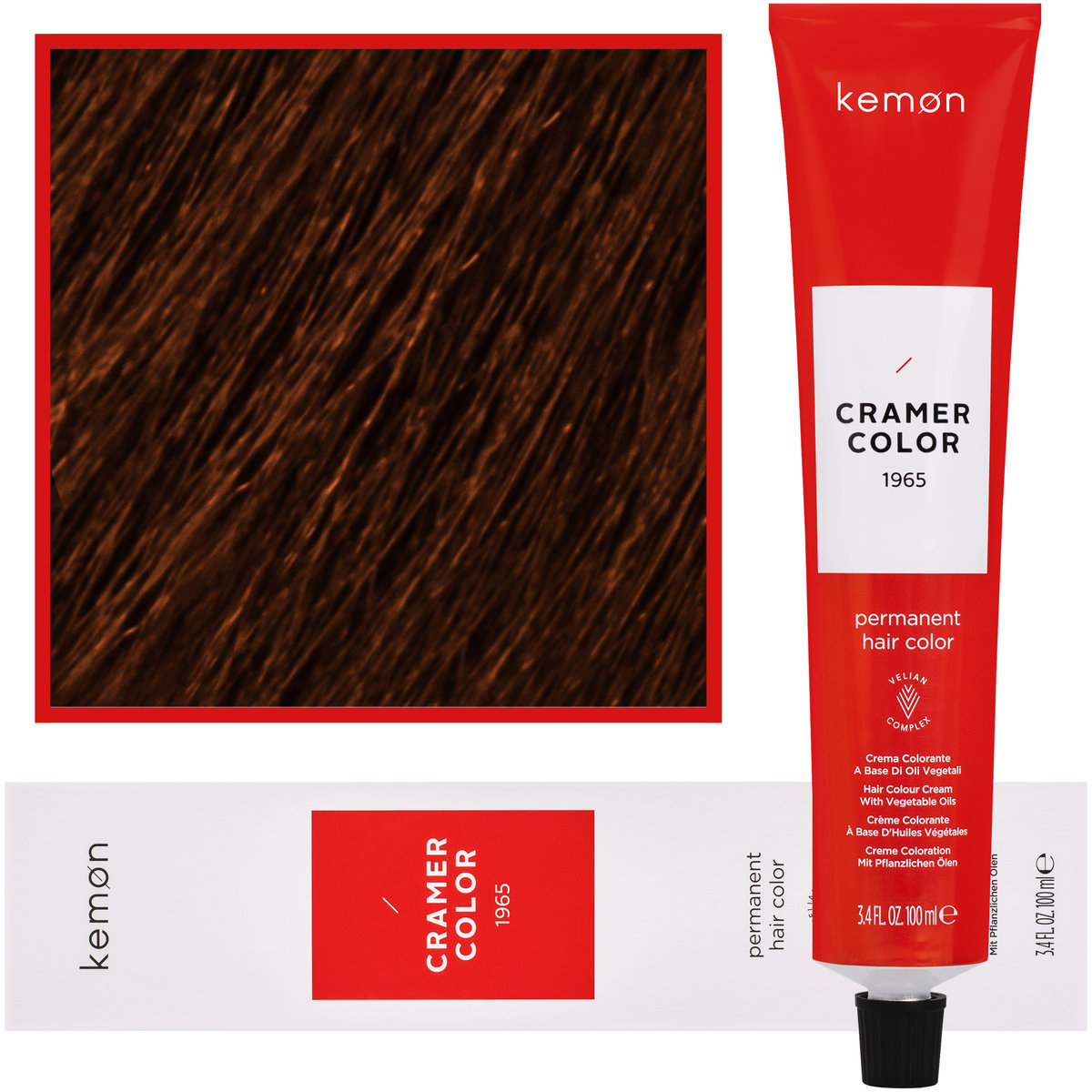 Zdjęcia - Farba do włosów Kemon , Cramer Color 100ml kremowa  z olejkami roślinnymi 7, 
