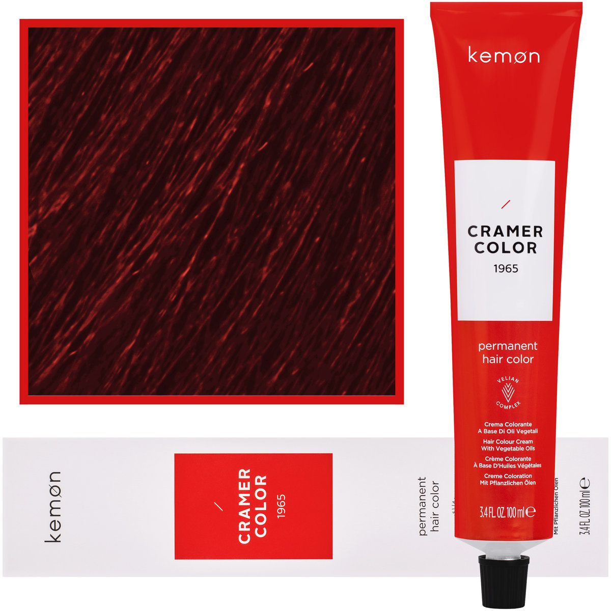 Фото - Фарба для волосся Kemon , Cramer Color, Kremowa farba do włosów z olejkami roślinnymi 6,55 Ci 