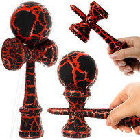 Kendama Drewniana Gra Zręcznościowa Japońska Red ISO TRADE