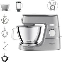KENWOOD KVC85.124.SI - Tytanowy robot cukierniczy Chef Baker - 2 miski ze stali nierdzewnej 3,5L i 5L - Zintegrowana waga 6kg - Blender 1,8L - Kenwood