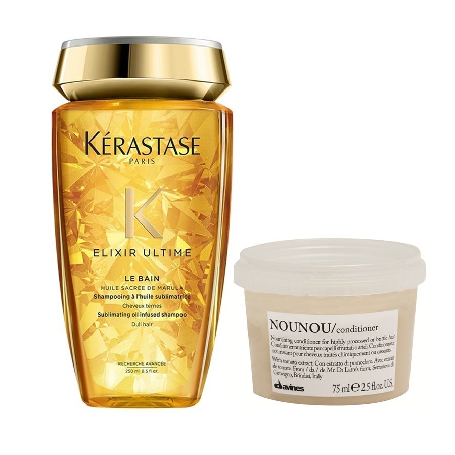 Kerastase, Davines Elixir Ultime and Nounou, Zestaw kosmetyków do