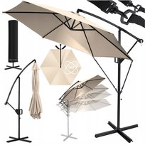 KESSER Parasol wspornikowy z podstawą 350cm x 350cm Parasol obrotowy 360°
