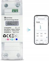 KETOTEK Inteligentny 1-fazowy licznik prądu Dwukierunkowy WiFi 90 - 250 V