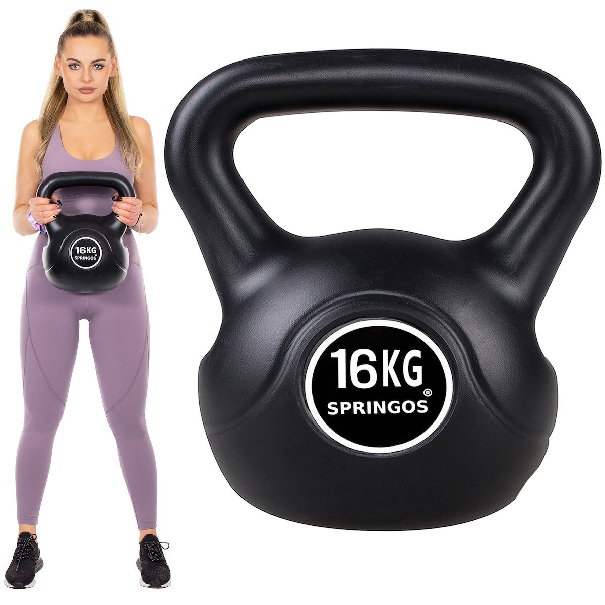 Kettlebell hantle 16kg ABS Springos Sport Sklep