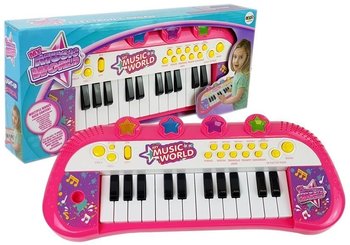 Keyboard dla dzieci, 24 klawisze, różowy, Lean Toys - lean
