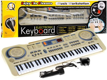 Keyboard dla dzieci, instrument muzyczny, złoty, Ramiz - RAMIZ