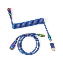 Keychron Kabel Aviator Usb - Usb Typ C Do Klawiatury Mechanicznej Rainbow Plated Blue, Prosty Keychron