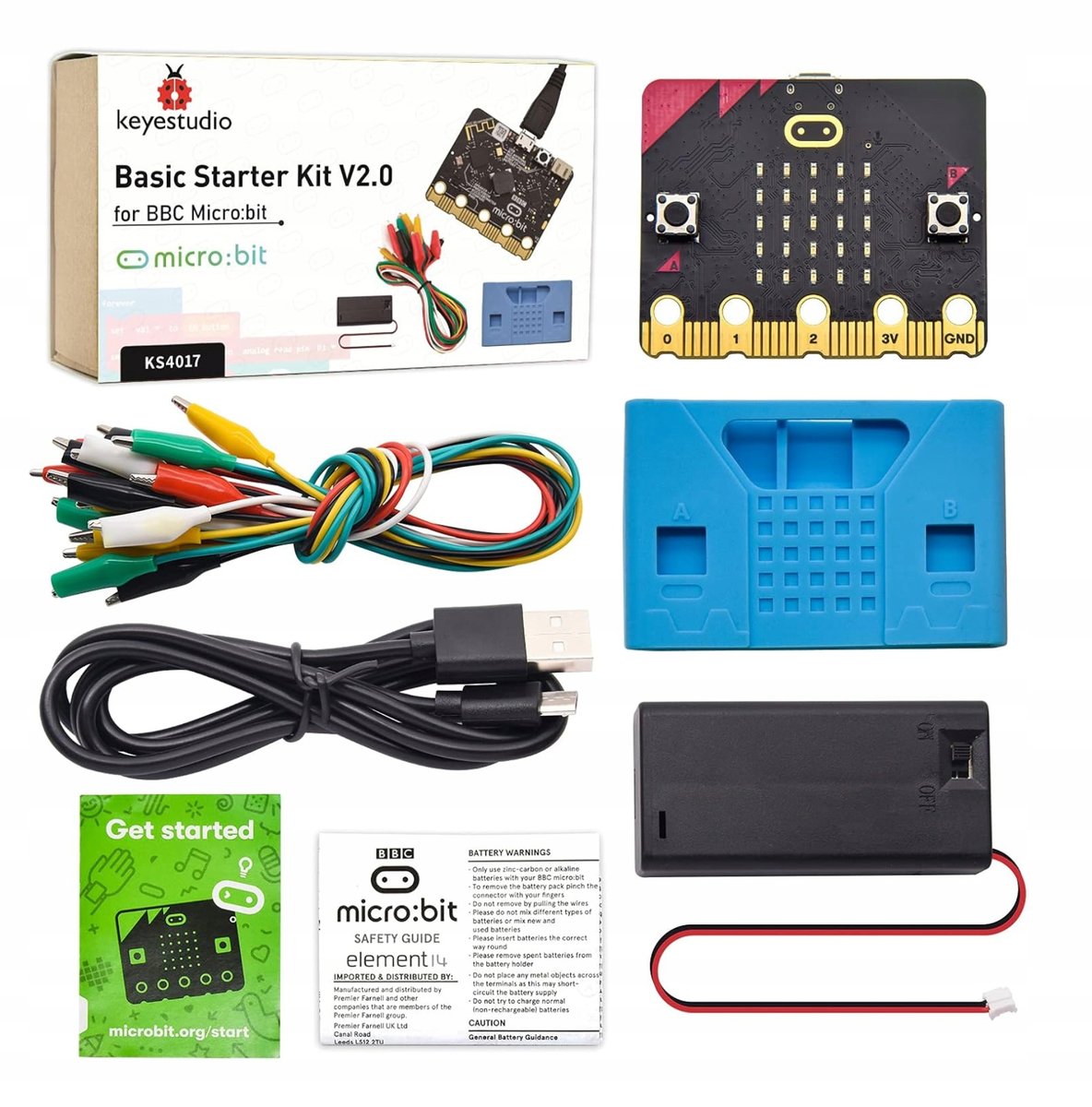 KEYESTUDIO Basic Starter Kit V2.0 Micro:Bit V2.2 Nauka Kodowania - Inna ...