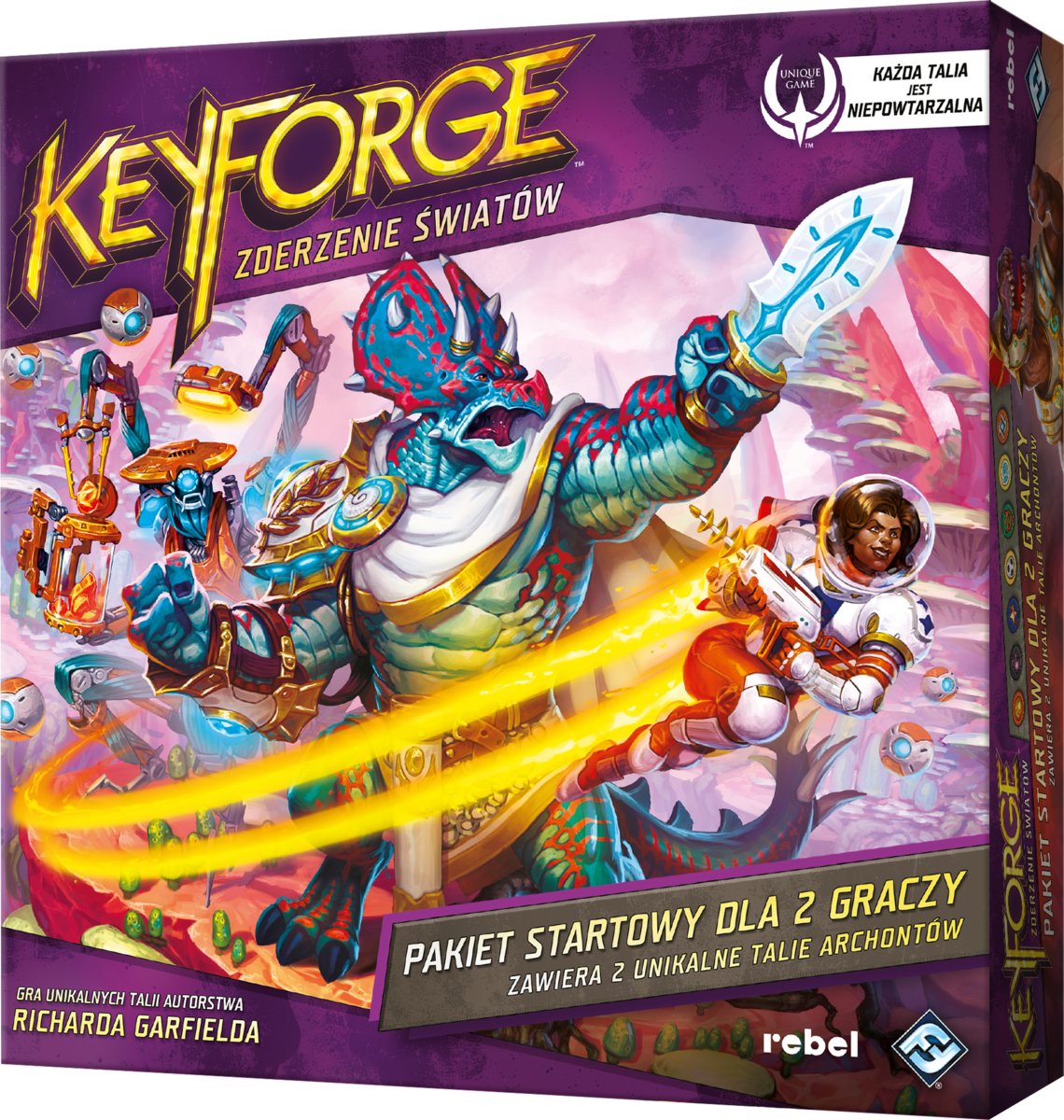 KeyForge Zderzenie Światów Pakiet startowy, gra strategiczna, Rebel