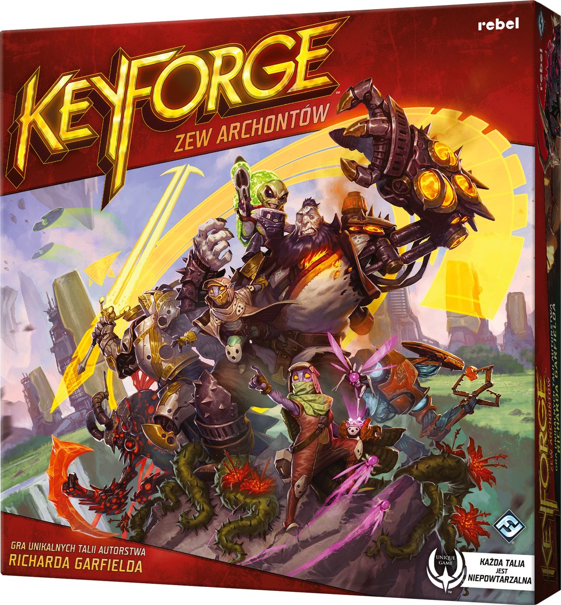 KeyForge Zew Archontów Pakiet startowy, gra karciana, Rebel