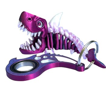 Keyrambit Keyspinner Brelok do Kluczy Rekin Flexi Shark 3D Midnight - BizuMakers3D