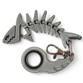 Keyrambit Nowy Model SZARY Rekinek +  Karabińczyk Brelok Keyspinner - Kajawis