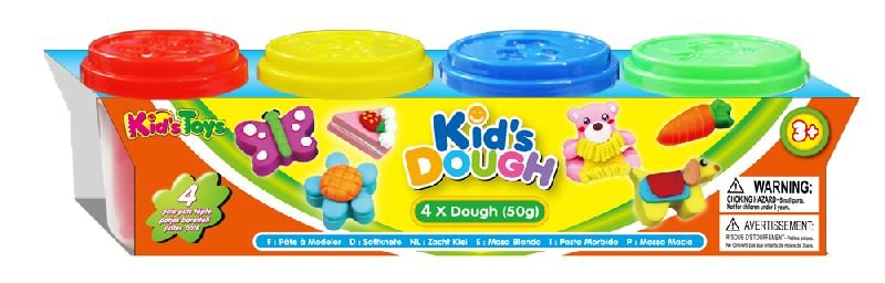 Kid's Dough, Masa plastyczna, 4 szt., 50g