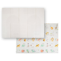 KiddyMoon Mata do zabawy dla niemowląt Dwustronna mata do raczkowania Mata piankowa dla dzieci Mata przyjazna dla dzieci Wzór Plac zabaw Wygodny Idealny do wnętrz i na zewnątrz 150X200x1cm, At