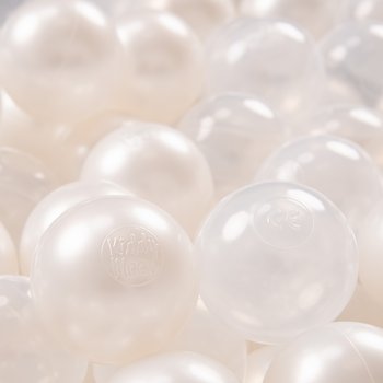 KiddyMoon, plastikowe piłeczki 7cm perła-transparent 300 - KiddyMoon