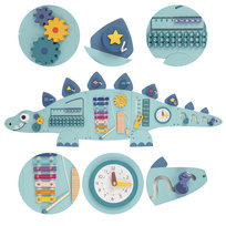 KiddyMoon Tablica manipulacyjna AB-001 blue UNI Zabawka edukacyjna