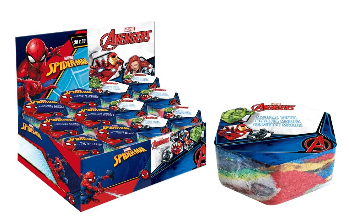 Kids Euroswan Asciugamano In Microfibra Avengers 140x70 Cm Con Borsa Regalo - Blu