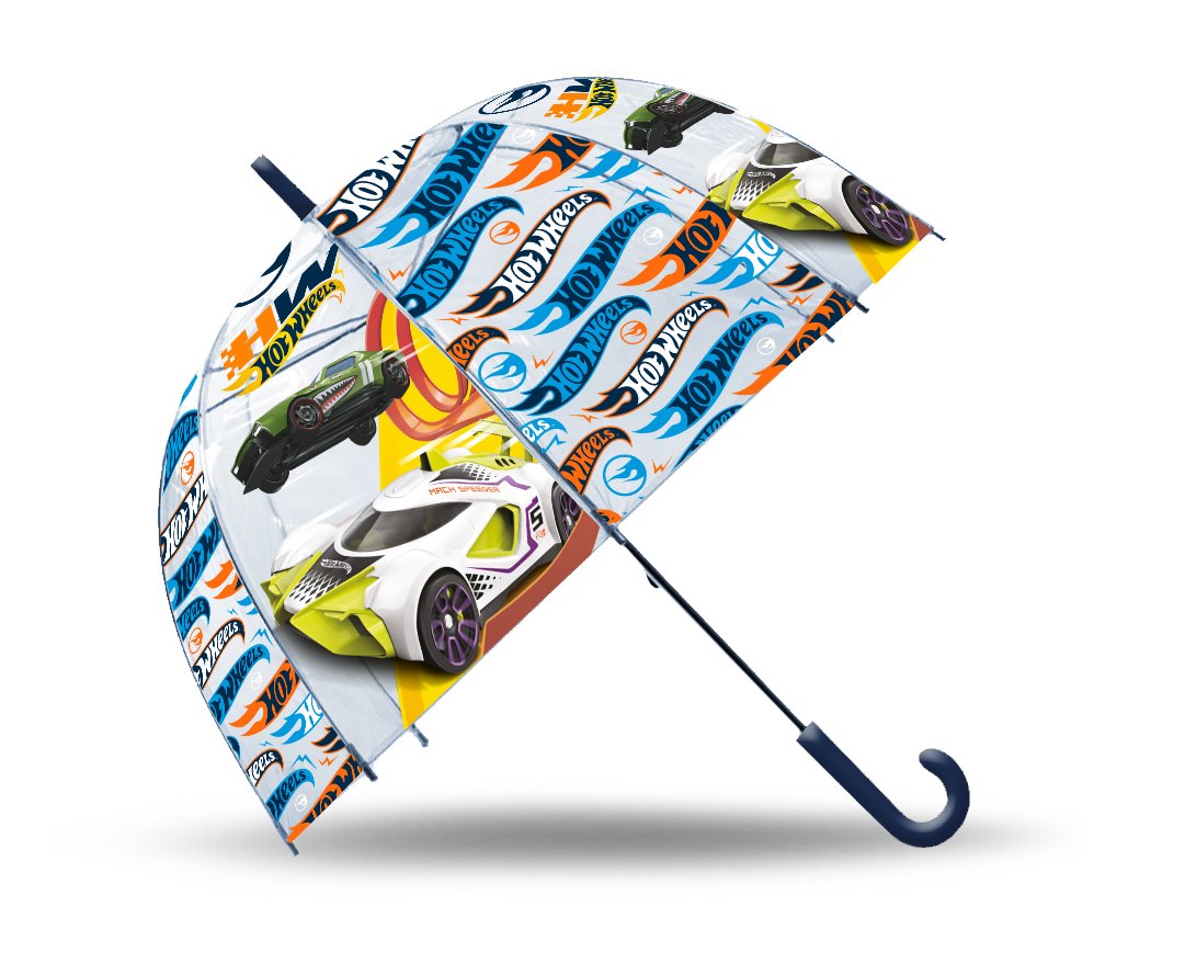 Фото - Парасолька Hot Wheels Kids Euroswan, parasolka przezroczysta  19cali hw0007 