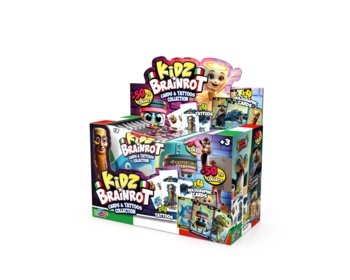 KIDZ BRAINROT 4x Kolekcjonerskie Karty Holograficzne i 4x Tatuaże - Brainrot
