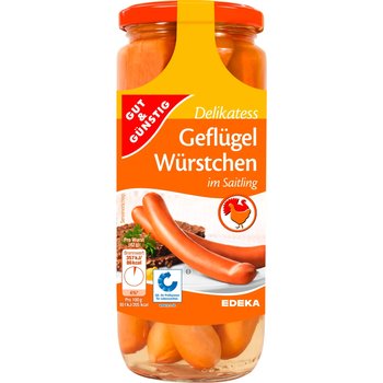 Kiełbaski Drobiowe Bockwurst w Zalewie z Niemiec - Gut&Gunstig