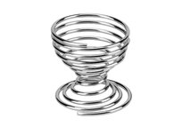 KIELISZEK PODSTAWEK NA JAJKO SPIRALA SREBRNA