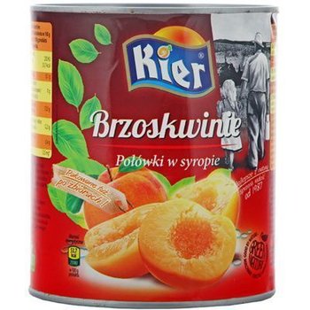 Kier, Brzoskwinie połówki w syropie, 820 g  - Kier